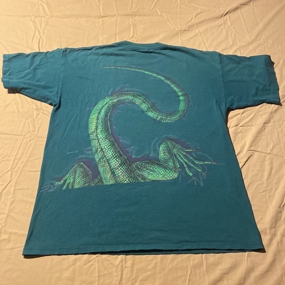 90s vintage iguana MEGA print tee in size XL - Picture 4 of 8
